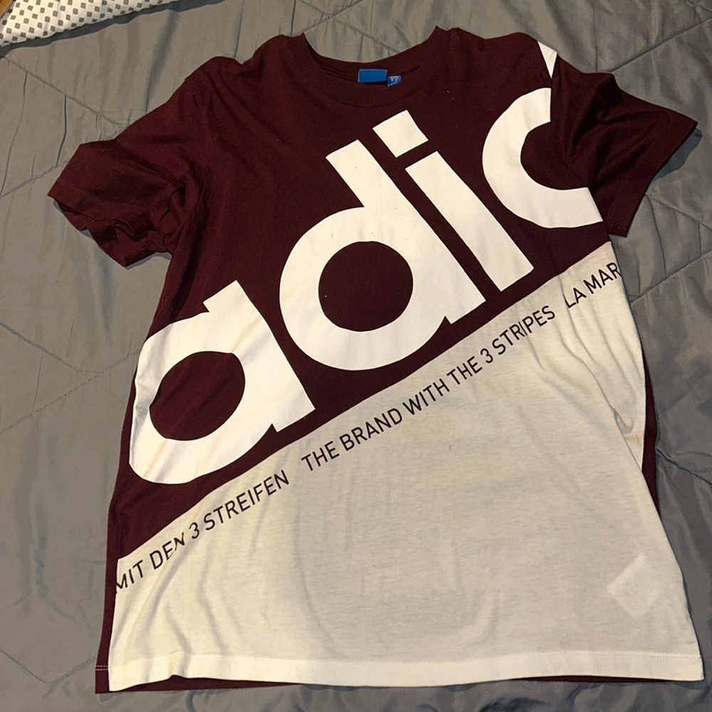 L Adidas Tee Maroon